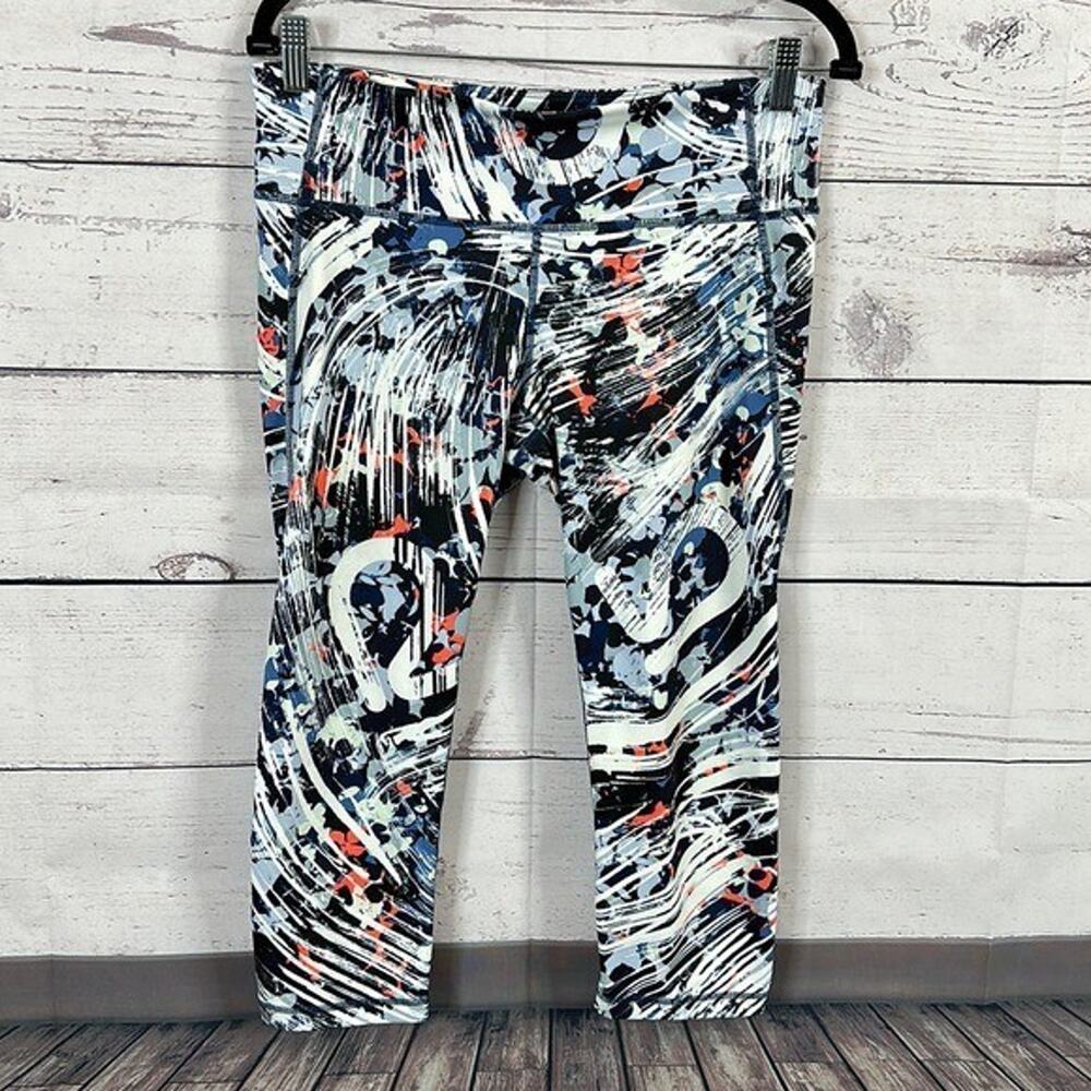 Gap Fit Leggings Womens Medium Multicolor G Fast Mixed Print Midrise‎